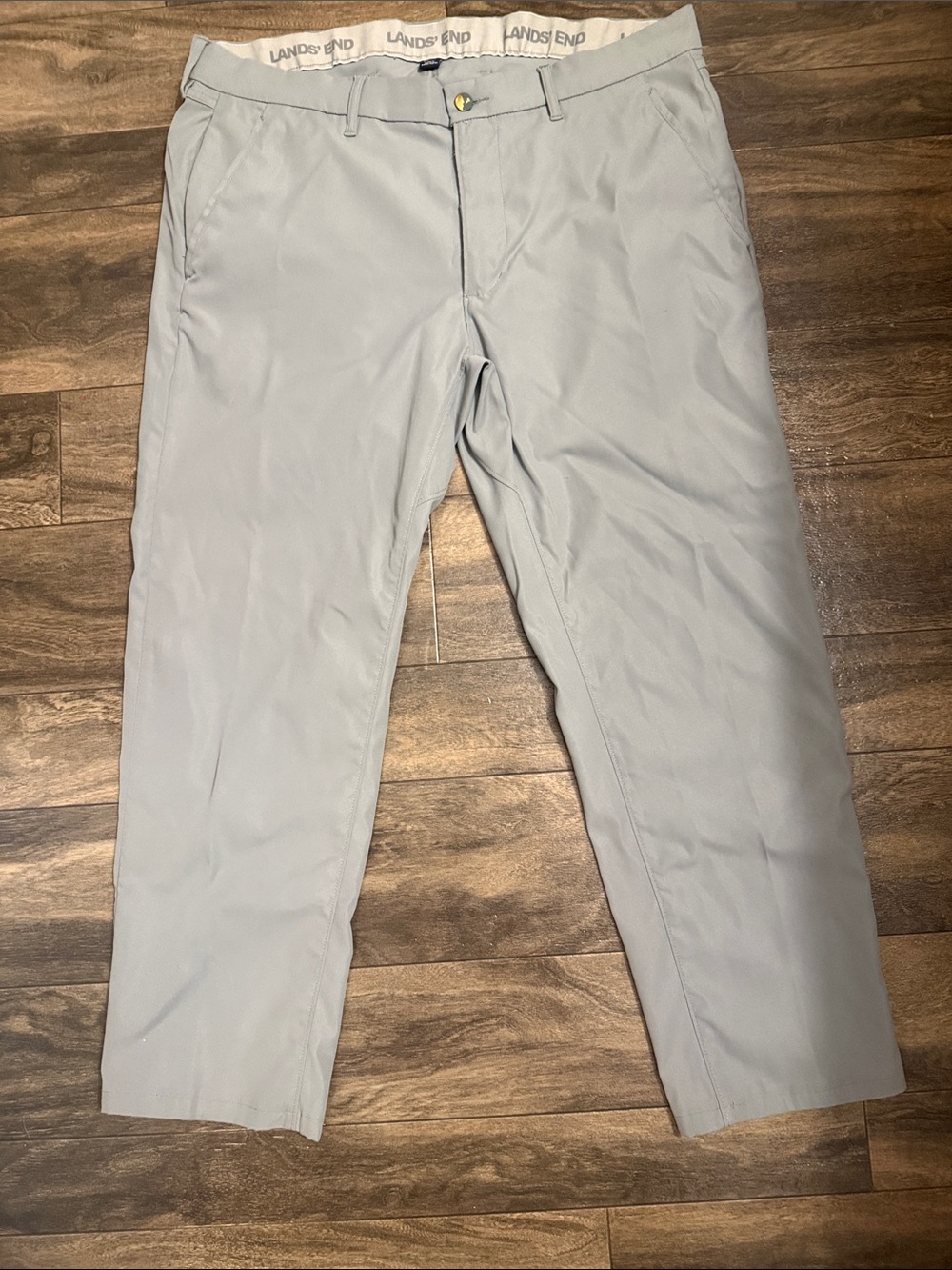 Lands' End Men’s Light Gray Chinos